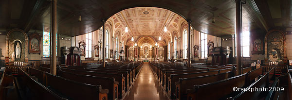 View from the rear of the church